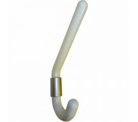 Большой пластиковый крючок Левша белый / металлик У8-6880 