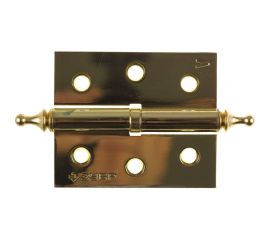 Дверная разъемная петля Зубр Эксперт 1 подшипник цвет латунь PB левая с крепежом 100x75x2.5 мм 2 шт. 37605-100-1L 