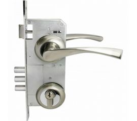 Врезной замок с ручками Аллюр АРТ ЗВ4-85А.1380 ОСКАР SN мат. никель 12252 