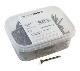 Саморез Качественный КРЕПЕЖ 3.5x41 мм, потай, частая резьба, оксид, 190 шт 0300397 КЧ 