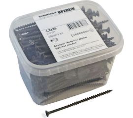 Саморез Качественный КРЕПЕЖ 4,8х89 потай, крупная резьба, оксид 190 шт 0500380 КЧ 