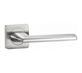 Дверная алюминиевая ручка Вантаж матовый никель/зеркальный V51D AL 