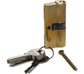 Цилиндровый механизм Зубр Мастер тип ключ-ключ цвет латунь 5-PIN 60 мм 52101-60-1 