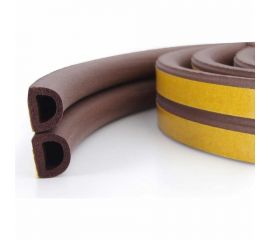 Самоклеящийся уплотнитель Sila D-профиль, 12 м, коричневый В12 SILADВ12 