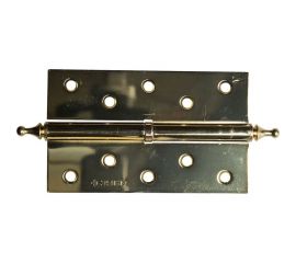 Дверная разъемная петля Зубр Эксперт 1 подшипник цвет латунь PB левая с крепежом 125x75x2.5 мм 2 шт. 37605-125-1L 