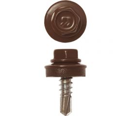 Саморезы для крепления кровель. матер. к метал. конструкциям Зубр цвет RAL 8017 ""шокол.-коричн."", оцинк., 5,5x25 мм, 420 штук 4-300315-55-025-8017 