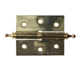 Дверная разъемная петля Зубр Эксперт 1 подшипник цвет латунь PB правая с крепежом 75x63x2.5 мм 2 шт. 37605-075-1R 