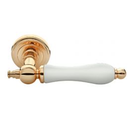 Дверная ручка MORELLI цвет-золото/белый MH-42-CLASSIC PG/W 9011400 