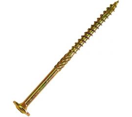 Саморез по дереву HIMTEX проф. желт. тарельчатая голова Torx 40, 8x160, 50 шт. 08160Wh 