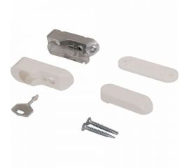 Блокиратор открывания окна INTERNIKA флажковый, с ключом, белый RAL 9016 INT0096.07 