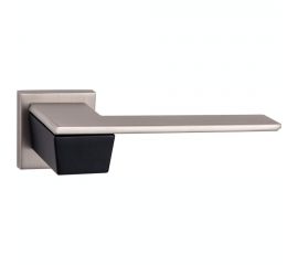 Дверные ручки VAL DE FIORI КАРРАРА черный/никель супермат. 2 шт INDH 715-22 B/MSN 