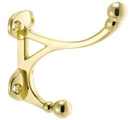 Мебельный крючок KERRON Д85 Ш29 В90, латунь KR 0100 OT 