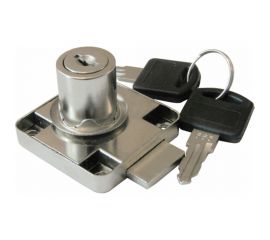 Врезной замок для ДСП Mebax хром, 19 мм 00-00002161 