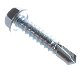 Самонарезающий винт со сверловым концом Grabber HEX 5,5х25 мм белый цинк 200 шт.DIY 12100H3-200DIY 