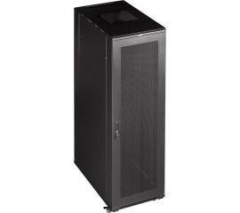 Шкаф TWT Business черный, передняя дверь перфорированная, задняя дверь распашная перфорированная TWT-CBB-42U-6x8-P1 