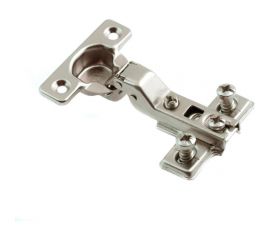 Мебельная петля Element SLIDE-ON mini полунакладная 95 град. с отв.пл, белый цинк 2 шт 123090 