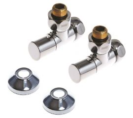 Угловой кран-вентиль SMT ручка колпак, хром, 3/4х1/2 г/ш, с отражателем, 2 шт 8510SCH0405/2C 