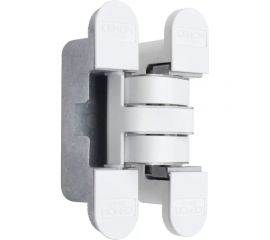 Универсальная дверная скрытая петля Cemom Moatti скрытая, 3D, 120x27 мм, 60 кг, белый CEM0027.07/MP1 