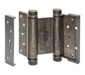 Барная пружинная петля двойного действия ALDEGHI LUIGI SPA 148х50х42 мм, цвет: античное серебро, к-т: 2 шт + ключ с декоративными шурупами 101FA150B 