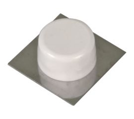 Дверной самоклеющийся стопор Amig нержавеющая сталь, пластик белый 405-45 IN BL 