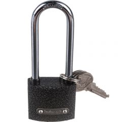 Навесной замок Bohrer ПД-32Д, удлинен. дужка, сталь, 5 мм, 3 ключа, корпус чугун 71015321 