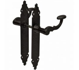 Дверная ручка на планке Amig черная, глухая 100-280х45 