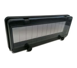 Шарнирное окно PCE на 13 модулей с дымчатым окном IP67 900613s-p 