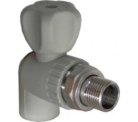 Вентиль для радиатора RTP D25х3/4"", угловой, серый 15823 