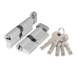 Цилиндровый механизм Ajax AZ202/80 mm (35+10+35), CP хром, 5 кл. 43883 