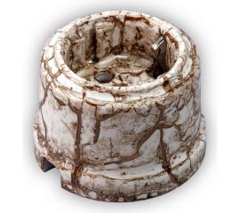 Розетка Retrika, ретро, керамическая, с заземляющим контактом, мрамор RS-80006 