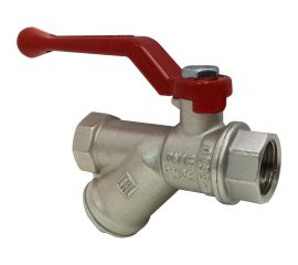Шаровой кран с фильтром VALFEX PREMIUM для воды, 1/2"" ВР/ВР, рычаг VF.292.NR1.012.PREMIUM 