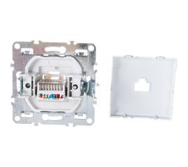 Компьютерная 1-местная розетка STEKKER RJ-45, механизм, серия Эрна, белый PST00-9107-01 39314 