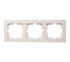3-ая горизонтальная рамка Lezard VESNA без вставки, крем 742-0300-148 