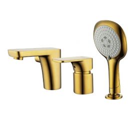 Смеситель на борт ванны D&K врезной золото DA1434903 