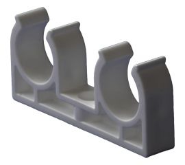 Двойная опора Политэк 20 PPRC серый 9000020020с 