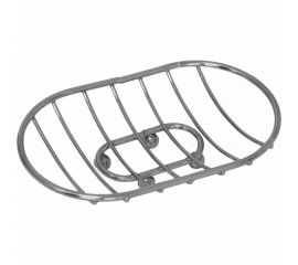 Мыльница на ножках Рыжий кот овальная, хром, металл CHR-481 310759 