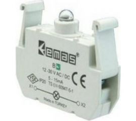 Блок-контакт Emas подсветки B6 с красным светодиодом, серия B, 12-30В AC/DC B6 