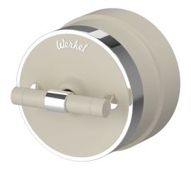 Одноклавишный переключатель WERKEL W5812055/ Vintage (слоновая кость матовый/хром) a055917 