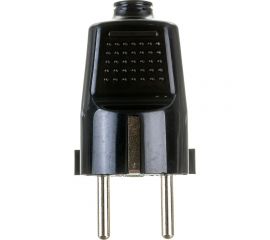 Прямая вилка TDM с заземлением, черная, c перфорацией 10А 250В SQ1806-0198 