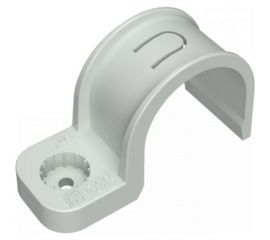 Пластиковая односторонняя крепеж-скоба для прямого монтажа Промрукав атмосферостойкая, серая, в п/э. PR13.0400 
