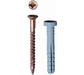 Дюбель-гвоздь полипропиленовый с цилиндрическим бортиком 2000 шт. (6х40 мм; ТФ0; PZ) Зубр 4-301360-06-040 