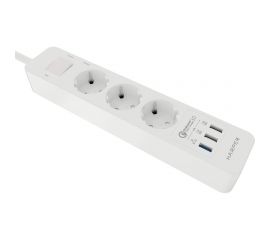 Удлинитель с USB зарядкой HARPER UCH-340 White QC3.0 H00002821 