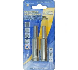 Коронка алмазная по керамике и кафелю 12 мм, 2 шт TRIO-DIAMOND 400012 