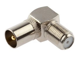 Угловой переходник ЭРА гнездо F - штекер TV, simple RSA041 Б0048298 