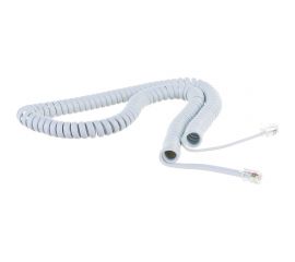 Витой трубочный телефонный шнур REXANT RJ-10, 4P-4C, 4 м, белый 18-2041 