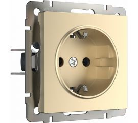 Розетка WERKEL W1171011 с заземлением шампань a050867 