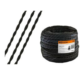 Ретро провод TDM ""Эко"" 2x1,5 витой ГОСТ черный 50м SQ2801-0131 