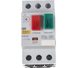 Автоматический выключатель защиты двигателя IEK ПРК 32-6.3, In=6.3A, Ir=4-6.3A, Ue, 660В DMS11-D63 