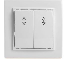 2-клавишный переключатель STEKKER psw10-9005-01, 250в, 10а, серия Эрна, белый, 39919 