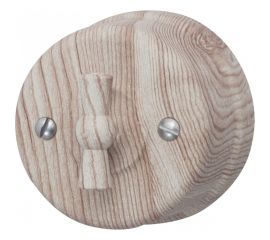 Выключатель 2кл., пластик, цвет Карельская Сосна Bironi B1-202-13 